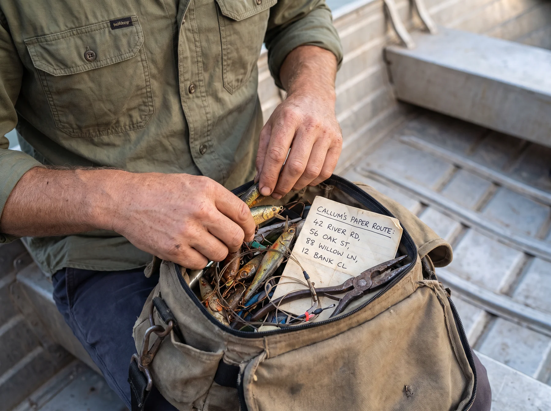 Fictional compact fishing tackle