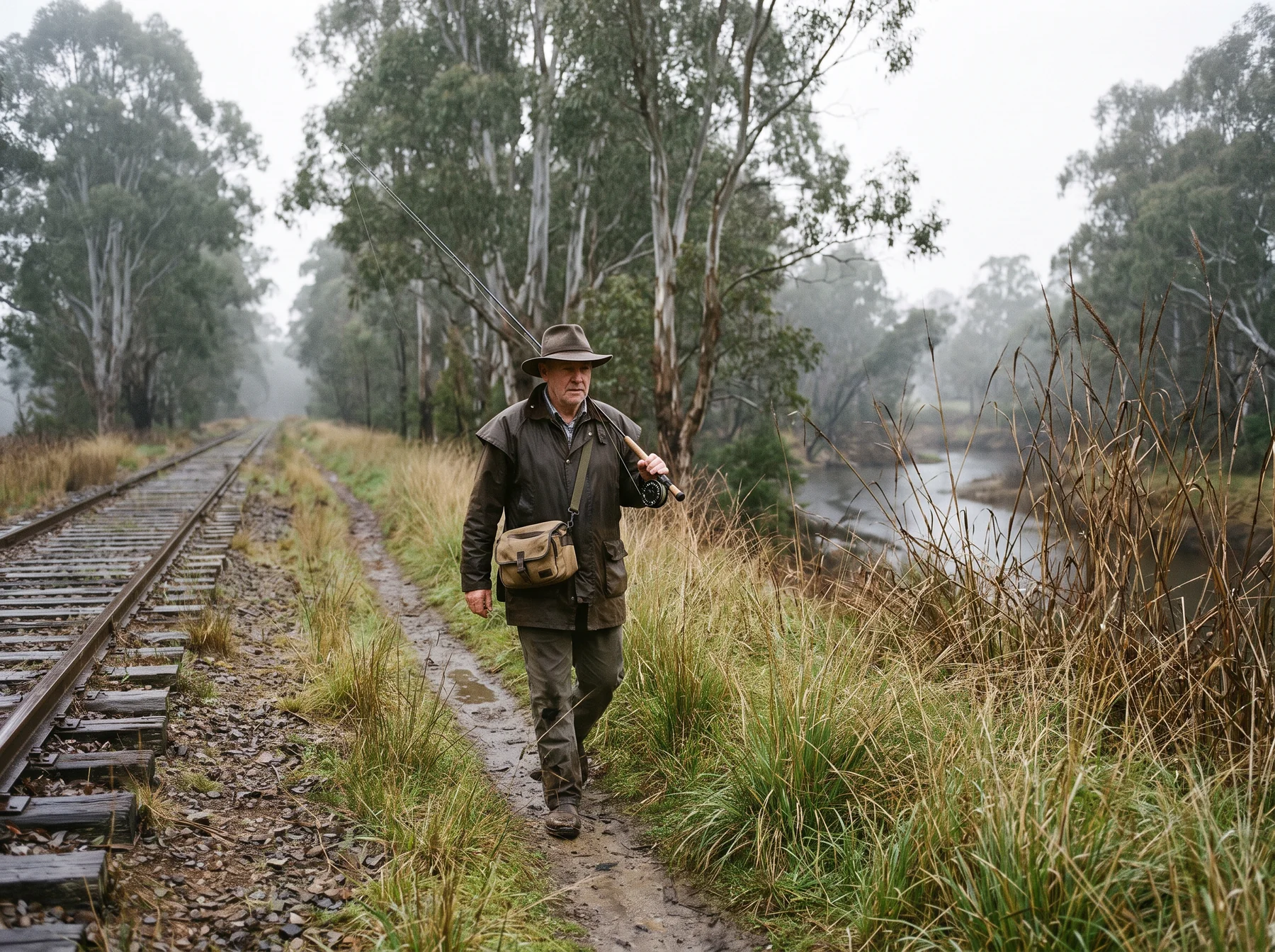 Fictional field photograph for Cold Rail, First Light
